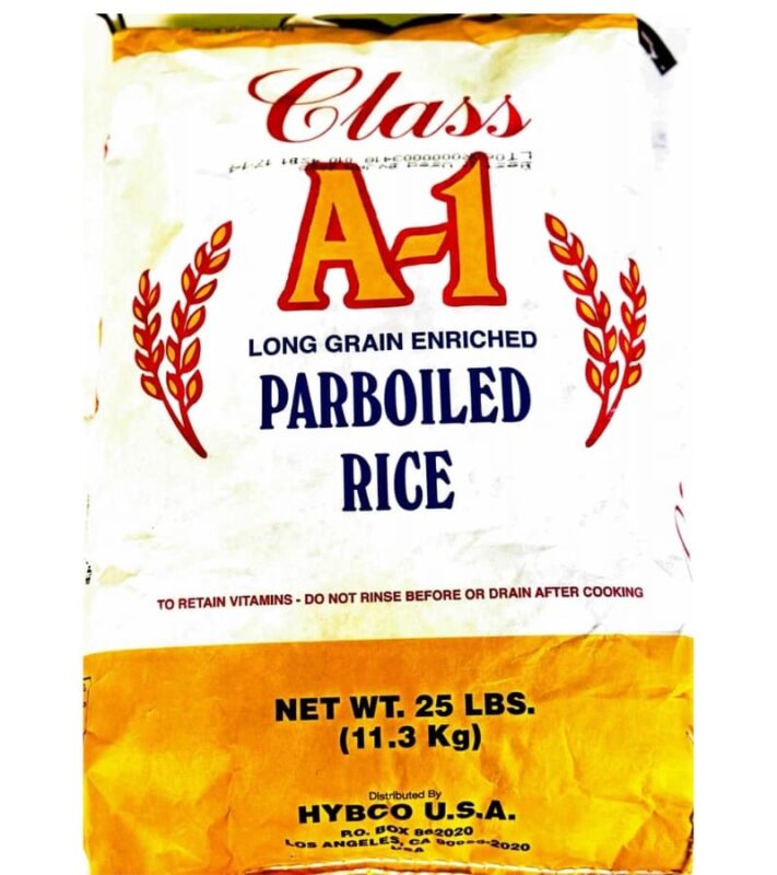 Class A-1 Long Grain Enriched Parboiled Rice